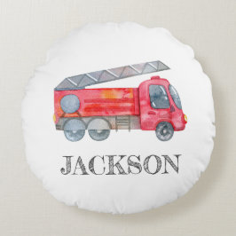 Cojín Redondo Moderna fiesta personalizada de cumpleaños de Fire