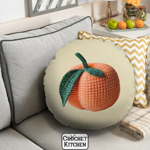 Cojín Redondo Moderna y moderna moda Amigurumi Crochet Peach