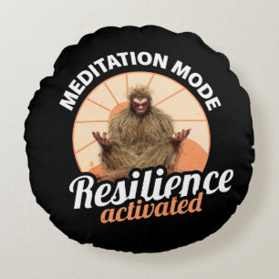 Cojín Redondo Modo Meditación Bigfoot Resiliencia Activada