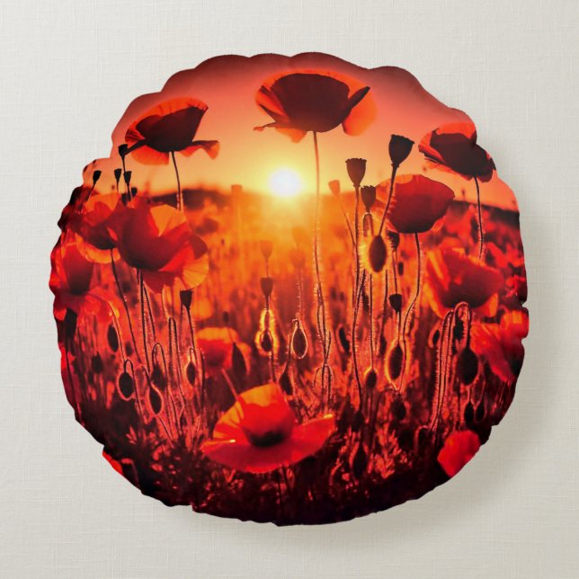 Cojín Redondo Mohn im Gegenlicht (Anverso)