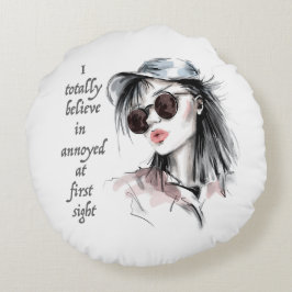 Cojín Redondo Molesto a primera vista