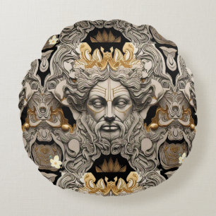 Cojín Redondo "Momentos dorados legendarios"