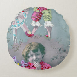Cojín Redondo Mon petite coeur dans ce baiser 