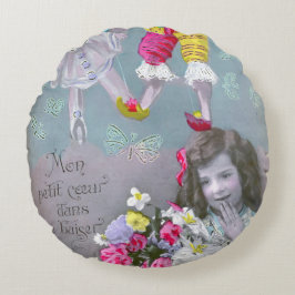 Cojín Redondo Mon petite coeur dans ce baiser 2