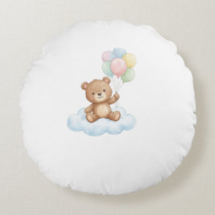 Cojín Redondo Mona Podemos Esperar con Ansias Oso de Peluche Fie