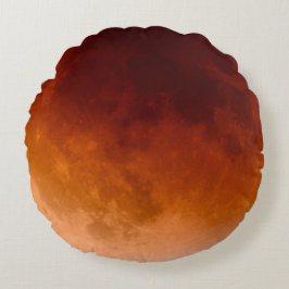 Cojín Redondo Mondfinsternis naranja luna Moon