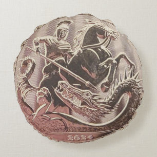 Cojín Redondo Moneda de San Jorge de 2024