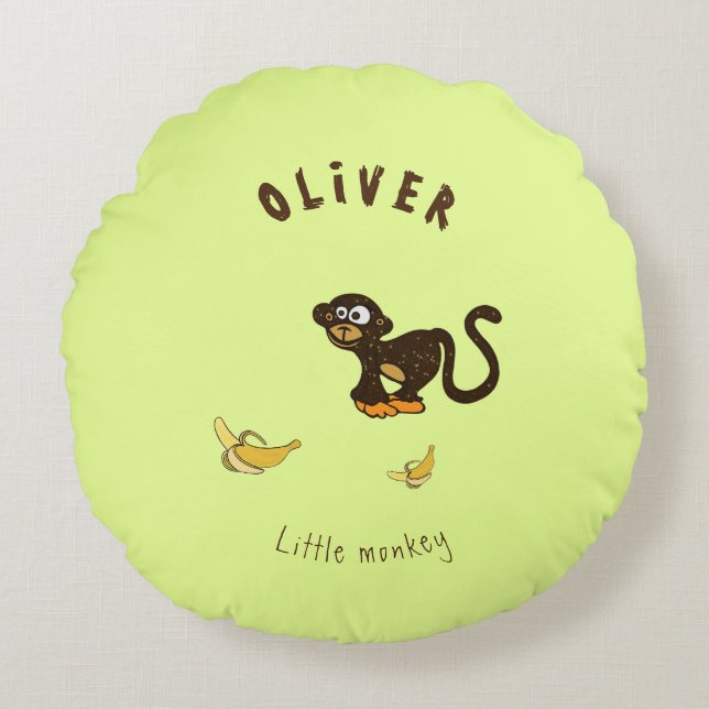 Cojín Redondo Mono pequeño (Anverso)