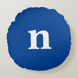 Cojín Redondo Monograma azul