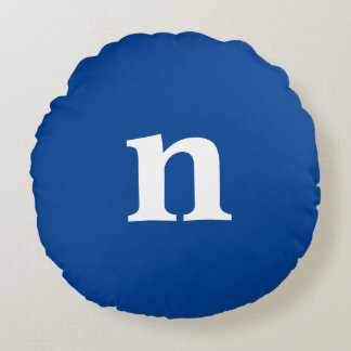 Cojín Redondo Monograma azul