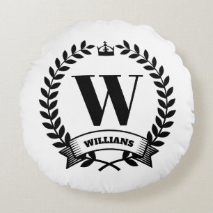 Cojín Redondo Monograma de la familia