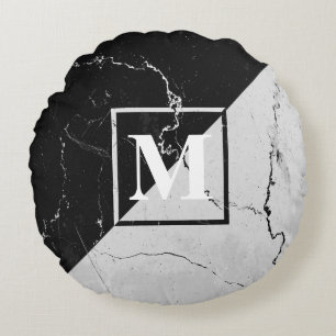 Cojín Redondo Monograma de mármol