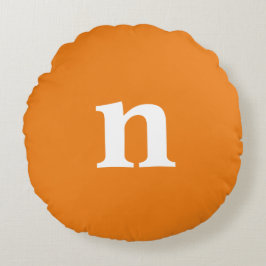 Cojín Redondo Monograma Naranja
