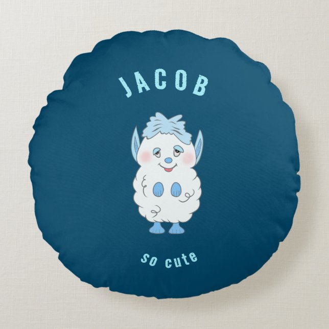 Cojín Redondo Monstruo dulce (Anverso)