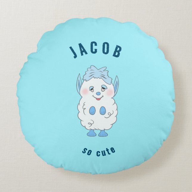 Cojín Redondo Monstruo dulce (Anverso)