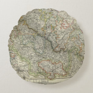 Cojín Redondo Montañas y ríos de Hildburghausen Alemania