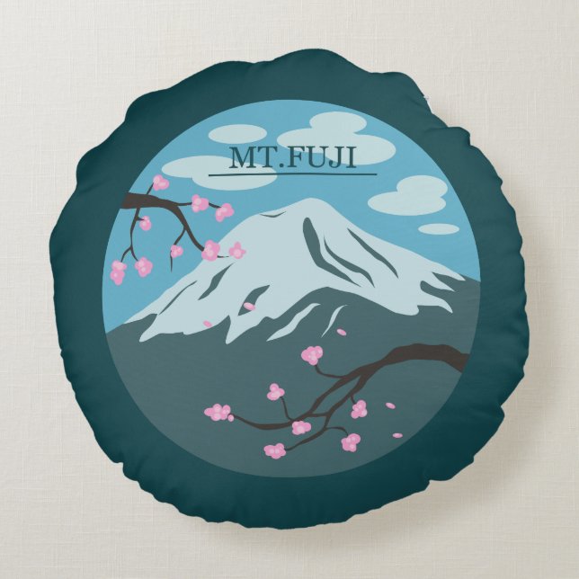 Cojín Redondo Monte Fuji (Reverso)