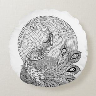 Cojín Redondo Moonlight Peacock