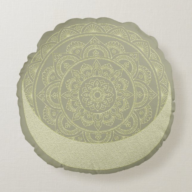 Cojín Redondo MoonMandala Buenas Noches - Pillow (Anverso)