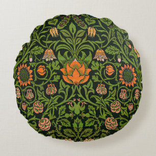 Cojín Redondo Morris Vintage Violet y Columbine Floral