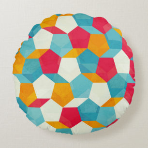 Cojín Redondo mosaico de color sin fisuras