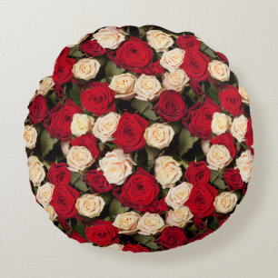 Cojín Redondo mosaico de fondo elegante y sin soldadura para ros