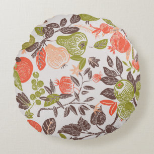 Cojín Redondo Mosaico decenal de frutas de otoño