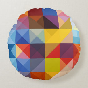 Cojín Redondo Mosaico triangular