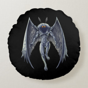 Cojín Redondo Mothman Cryptid Creature