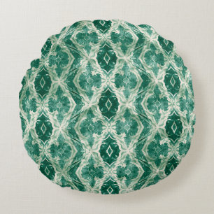 Cojín Redondo Motif Árabe Arte Pared - Patrón Ornamental Verde P