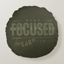 Cojín Redondo Motivación de pesca | Pesca de carros | Enfoque