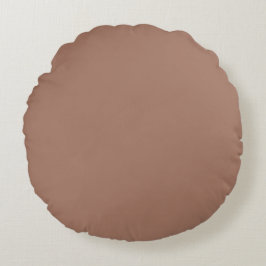 Cojín Redondo Mousse de Mocha Marrón Color Sólido