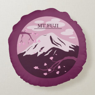 Cojín Redondo Mt. Fuji (rosa)