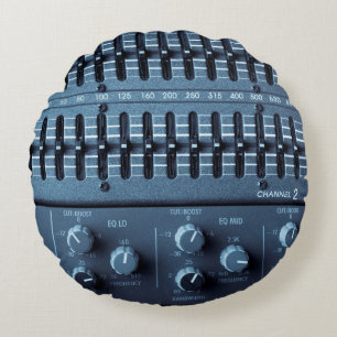 Cojín Redondo Muchos botones en un mezclador de sonido en un est