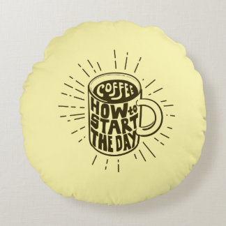 Cojín Redondo Mug del café
