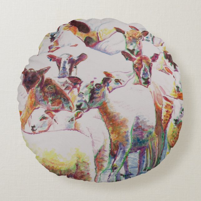 Cojín Redondo Multitud 2011 (Anverso)