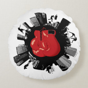 Cojín Redondo Mundo fresco del boxeo