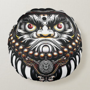 Cojín Redondo Muñeca Daruma Arte Japonés