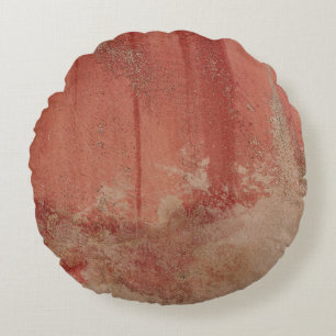 COJÍN REDONDO MURO DE CONCRETO ROJO Y BLANCO