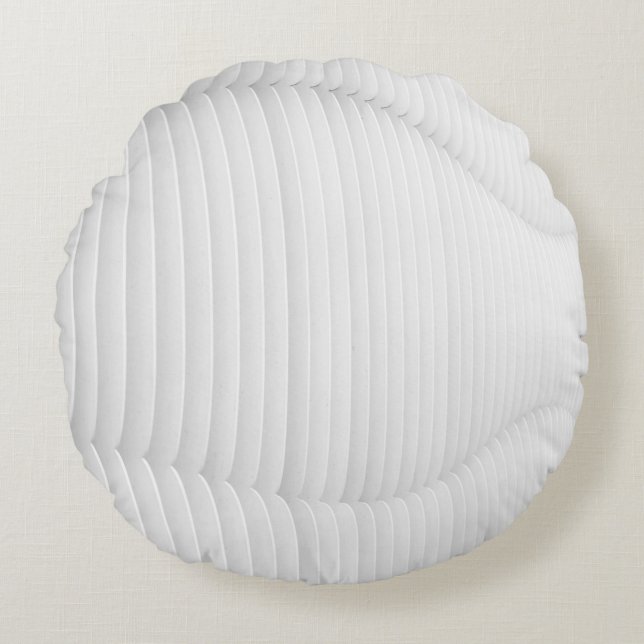 Cojín Redondo Muro de textura blanca (Anverso)