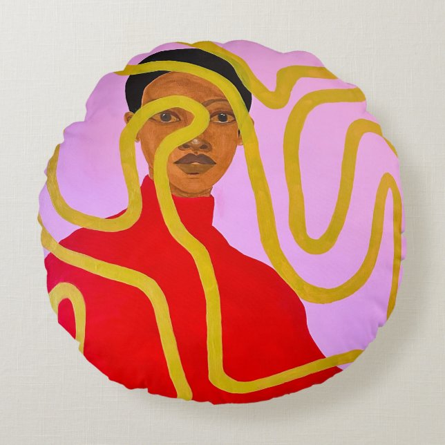 Cojín Redondo Musa #1 (Anverso)