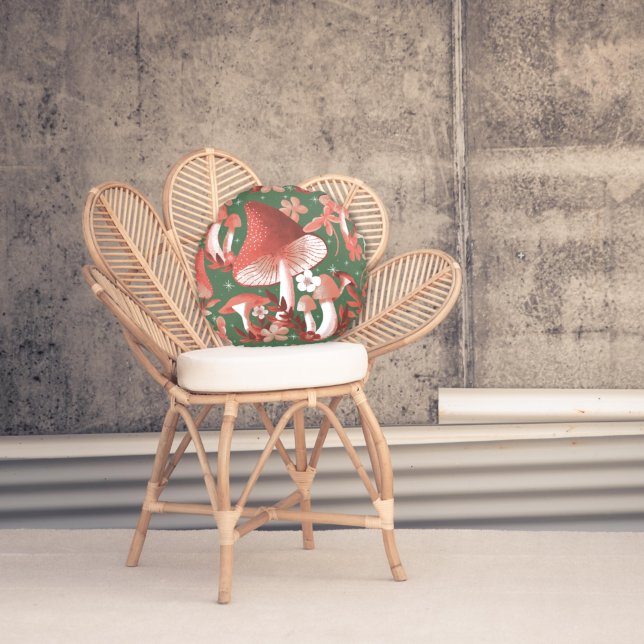 Cojín Redondo Mushroom Magic (Subido por el creador)