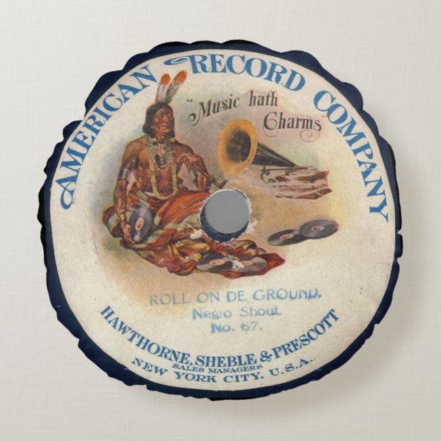 Cojín Redondo Music hath charms (Anverso)