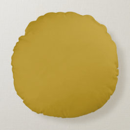 Cojín Redondo Mustard Yellow, Solid Color, Modern, Simple,Trendy