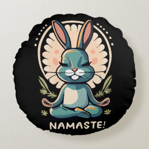 Cojín Redondo namaste conejo yoga conejo meditación
