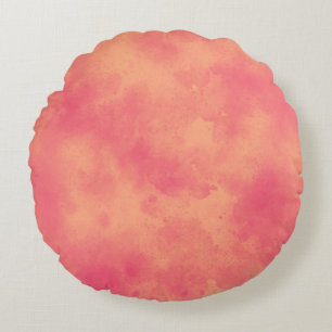 Cojín Redondo Naranja de melocotón con efecto de nube de torment