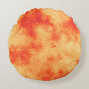 Cojín Redondo Naranja de patrones de efecto de nube de tormenta