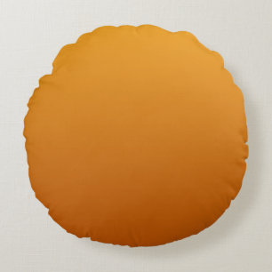 Cojín Redondo Naranja dorada naranja quemada marrón dorado