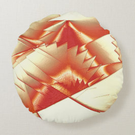 Cojín Redondo Naranja dorado al beige, extremo áspero digitaliza