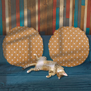 Cojín Redondo Naranja Dotty Delight